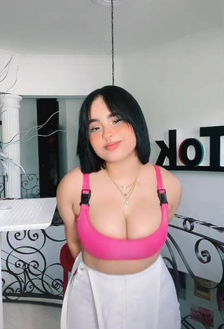 1. Captivating Arianny Henriquez Shows Cleavage in Pink Crop Top