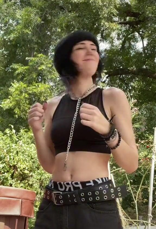 Erotic Phia Archer in Black Crop Top