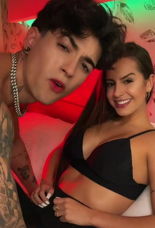 Beautiful Bianca Jesuino Shows Cleavage in Sexy Black Bra