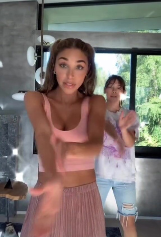 3. Irresistible Chantel Jeffries in Pink Crop Top