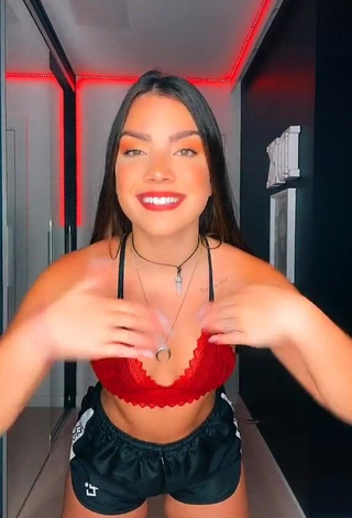 1. Erotic Duda Kropf Shows Cleavage in Red Bra