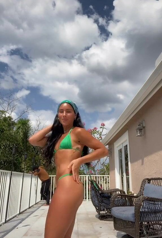 3. Hottie Gabi Butler Shows Cleavage in Green Bikini