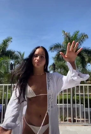 1. Fine Gabi Butler Shows Cleavage in Sweet White Bikini