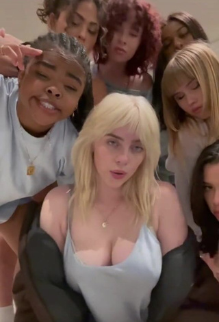 1. Erotic Billie Eilish Shows Cleavage