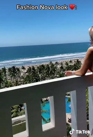 3. Captivating Brianda Deyanara Moreno Guerrero in Red Bikini on the Balcony