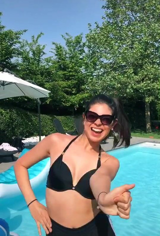 3. Erotic Celine Dept in Black Bikini Top at the Pool