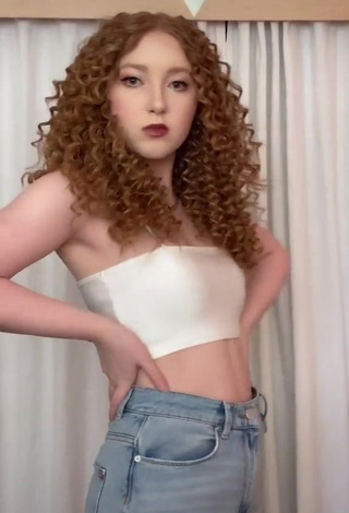 1. Erotic Camdyn Butler in White Crop Top