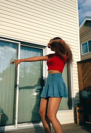 Pretty Cassidy J in Red Crop Top