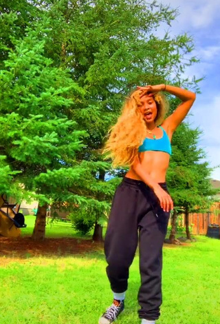 1. Cute Cassidy J in Turquoise Crop Top