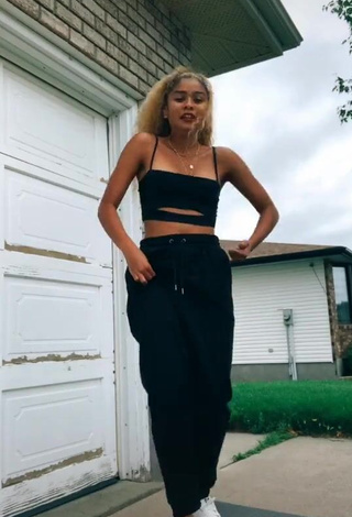 1. Wonderful Cassidy J in Black Crop Top