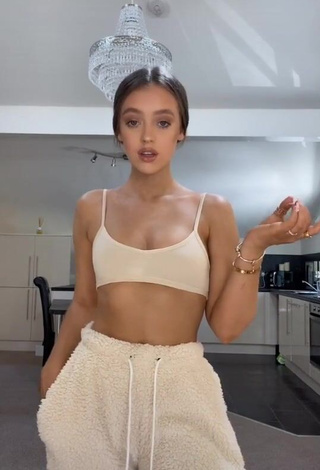 2. Erotic Chloe Rose in Beige Crop Top