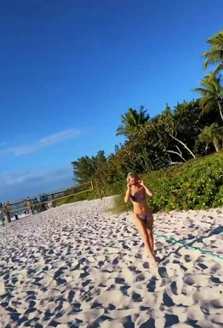 1. Captivating Csenge Forstner in Leopard Bikini at the Beach