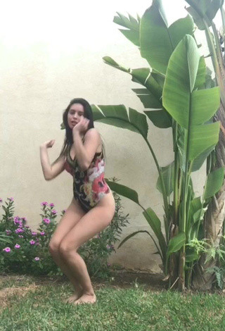 3. Erotic Danielle Haden in Floral Swimsuit