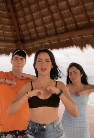 3. Sweetie Dominik Elizabeth Reséndez Robledo in Black Bikini Top in the Sea