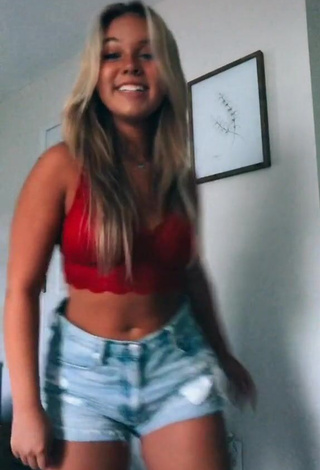 1. Captivating Emily Diane in Red Crop Top