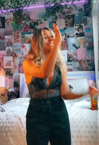 1. Erotic Kenna Mo Shows Cleavage in Black Bodysuit (Side Boob)