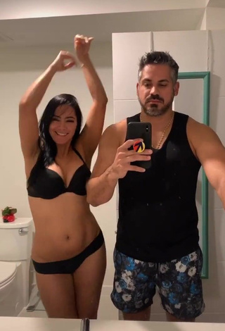 3. Irresistible Norkys Batista Shows Cleavage in Black Bikini