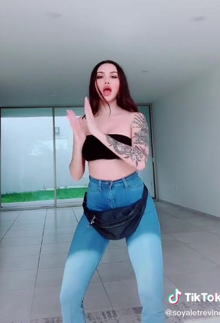 3. Irresistible Alejandra Treviño Shows Cleavage in Black Tube Top