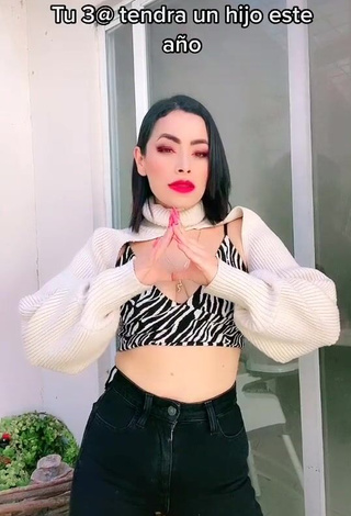 1. Hot Soy Maryorit Shows Cleavage in Zebra Crop Top