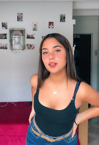 1. Irresistible Yess Shows Cleavage in Black Top