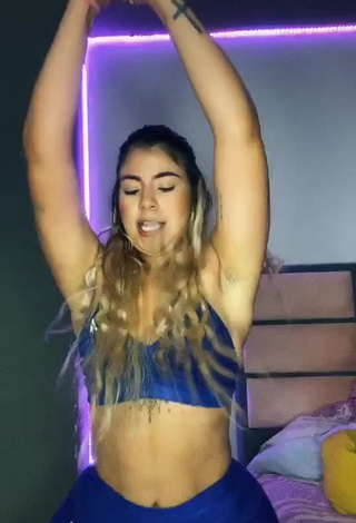 3. Captivating Chantall Pizzino Shows Cleavage in Blue Crop Top