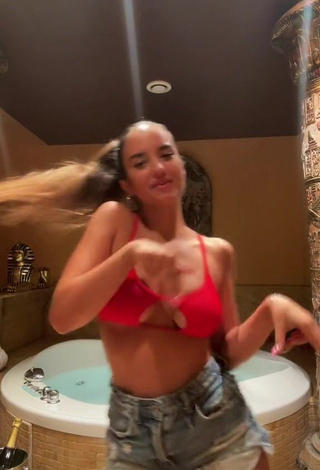 Amazing Laia Fidalgo Vega Shows Cleavage in Hot Red Bikini Top