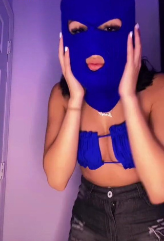1. Irresistible Jennifer Garcia Shows Cleavage in Blue Bikini Top