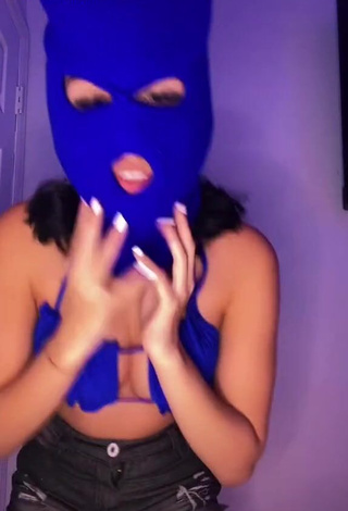 Irresistible Jennifer Garcia Shows Cleavage in Blue Bikini Top