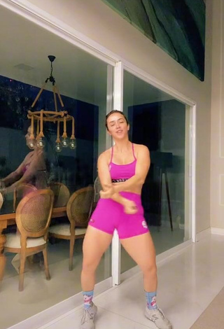 3. Pretty juhvellegas Shows Cleavage in Purple Crop Top