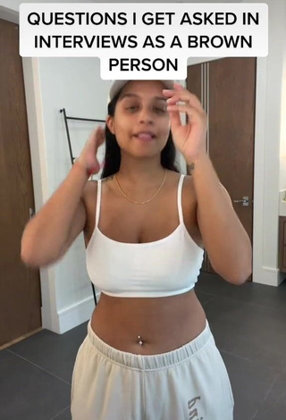 1. Erotic Lilly Singh Shows Cleavage in White Crop Top