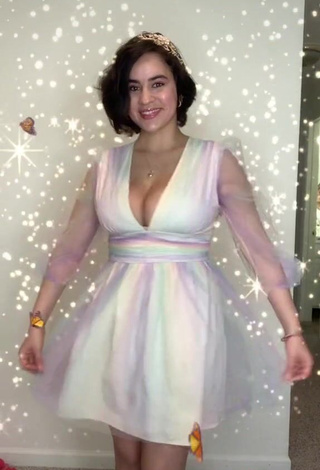 3. Erotic Nalinaty Shows Cleavage in Dress