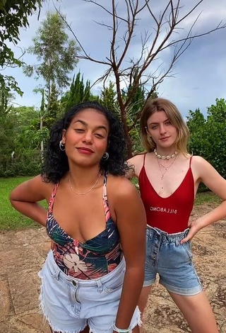 1. Erotic Paloma Souza in Shorts and Bouncing Boobs