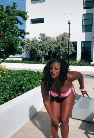 1. Skaibeauty Shows Cleavage in Sweet Pink Bikini and Bouncing Boobs
