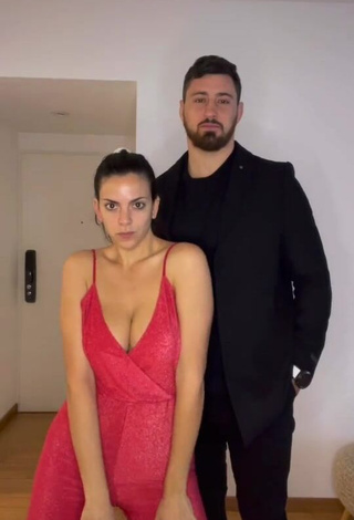 1. Erotic Belu Lucius Shows Cleavage in Red Bodysuit