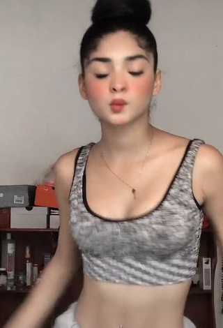 1. Beautiful Paola del Castillo Shows Cleavage in Sexy Crop Top