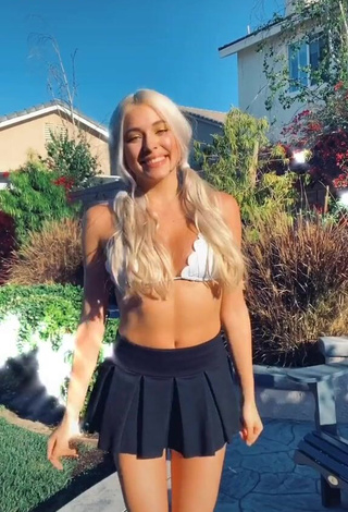1. Cute Bella Martinez in White Bikini Top