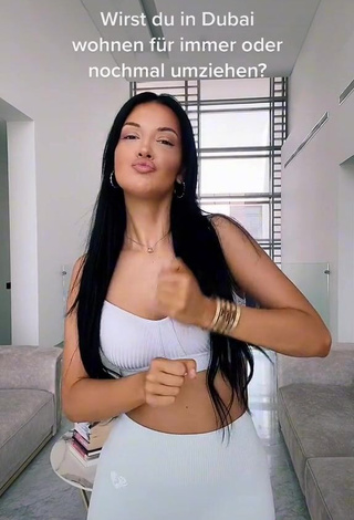 Irresistible Enisa Bukvic Shows Cleavage in White Crop Top and Bouncing Boobs