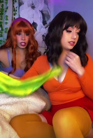 3. Captivating Hauntedhostess in Yellow Stockings and Bouncing Boobs