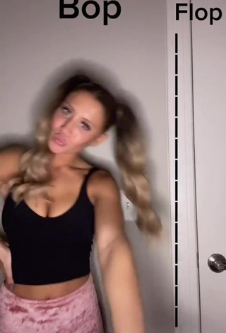 1. Sexy Lizzy Wurst Shows Cleavage in Black Crop Top and Bouncing Breasts