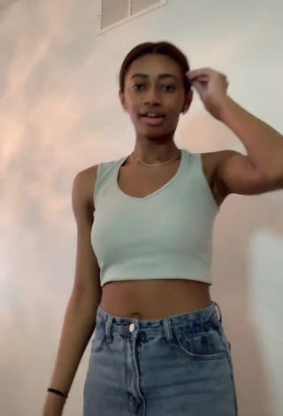 1. Erotic Phoebe Hines in White Crop Top