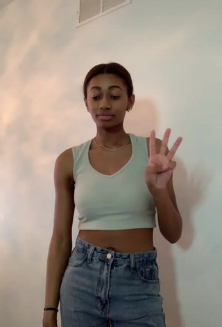 3. Erotic Phoebe Hines in White Crop Top