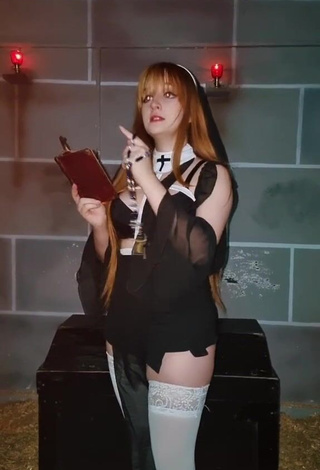 Erotic San Chan Claudia in White Stockings