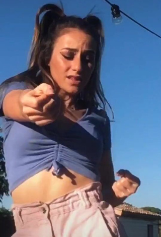 1. Irresistible alixxbvl in Blue Crop Top