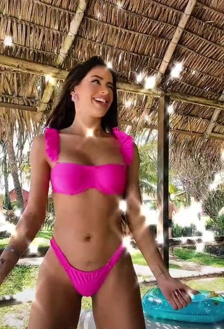 Hot Késia Muniz de Oliveira Shows Cleavage in Firefly Rose Bikini