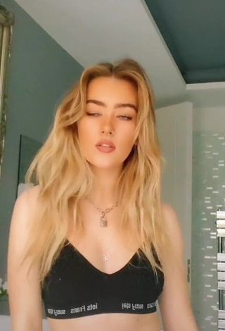 Erotic Emily Steers in Black Sport Bra