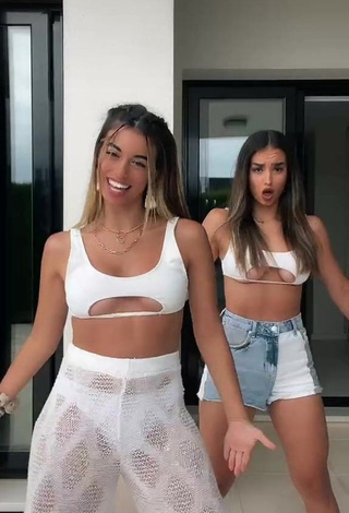 Sweetie Faina Insense Punzano in White Crop Top (Underboob)