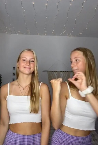 Sweetie Finja & Svea in White Crop Top