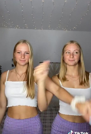 3. Sweetie Finja & Svea in White Crop Top