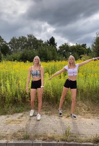 Beautiful Finja & Svea in Sexy Crop Top