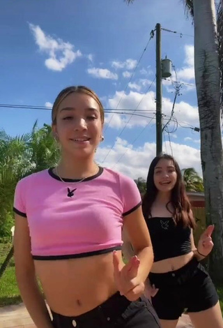 1. Irresistible Gabbi Castro in Pink Crop Top